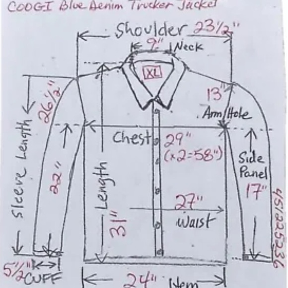 Vtg Coogi Denim Jacket Men XL Blue Hip Hop Trucker Utility Barn Chore Cotton Y2K - Picture 4 of 16